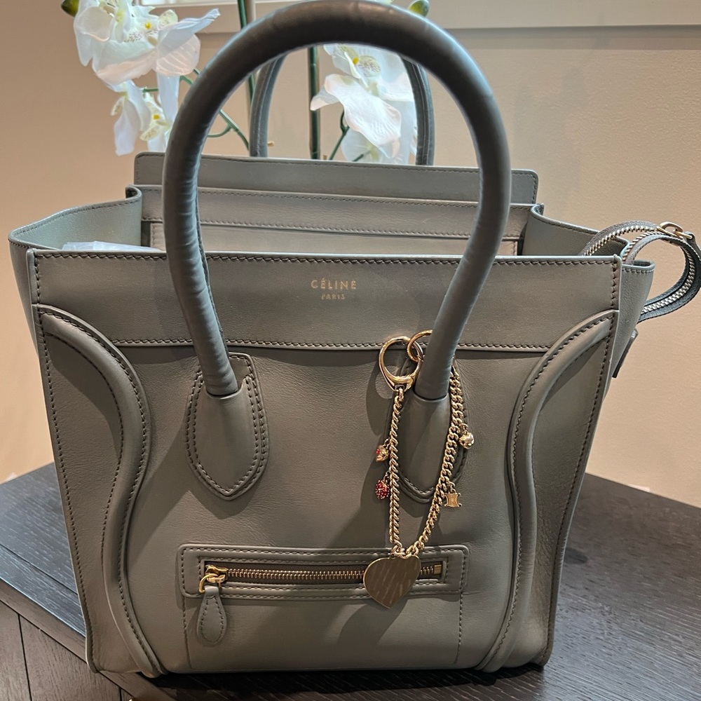Gorgeous Celine Satchel with original bag charm.